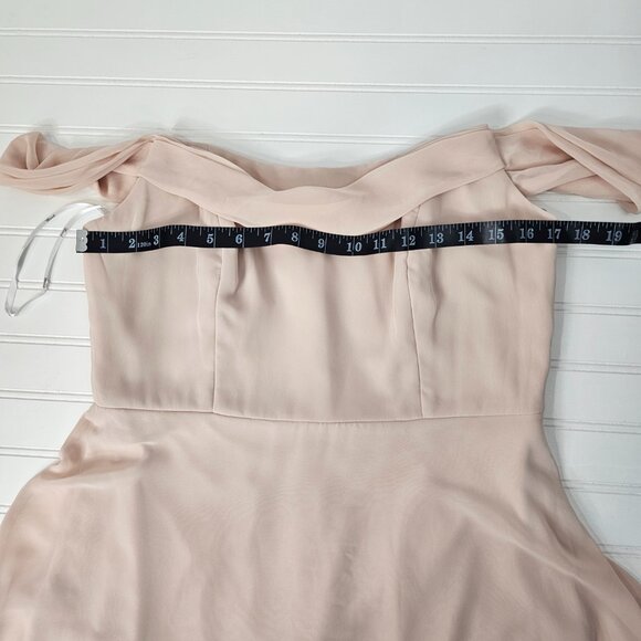 Thread Women's Cameo Off The Shoulder Draped Neck Chiffon Dress Size 10R NWT - Picture 13 of 15